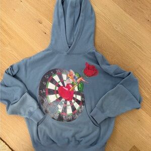Boys Lie Bullseye Racer Hoodie in blue XS